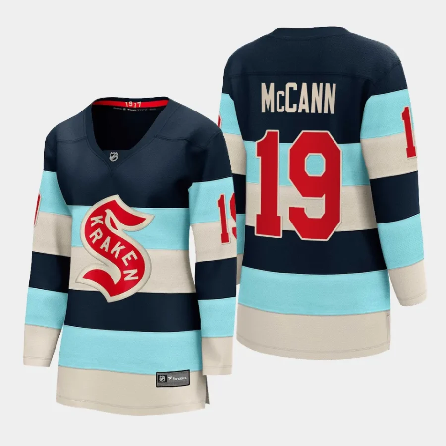 women kraken jared mccann blue 2024 nhl winter classic breakaway player jersey