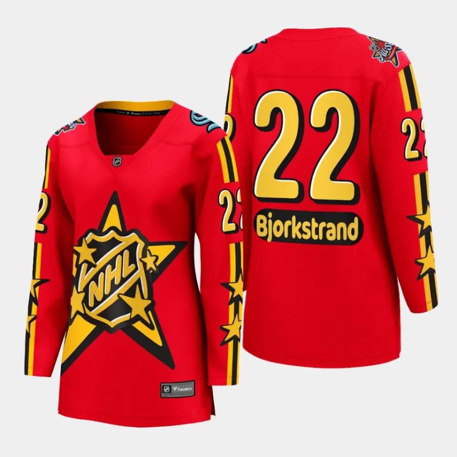 women kraken oliver bjorkstrand red 2024 nhl all star game breakaway jersey