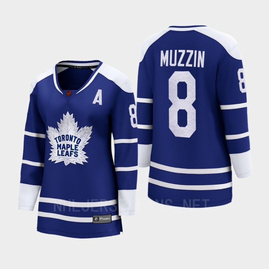 women maple leafs jake muzzin blue 2022 special edition 2.0 breakaway retro jersey