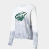 women minnesota wild concepts sport gray white orchard tie dye long sleeve t shirt