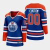 women oilers custom royal 2022 23 home premier breakaway player jersey