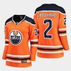 women oilers evan bouchard orange home breakaway player jersey