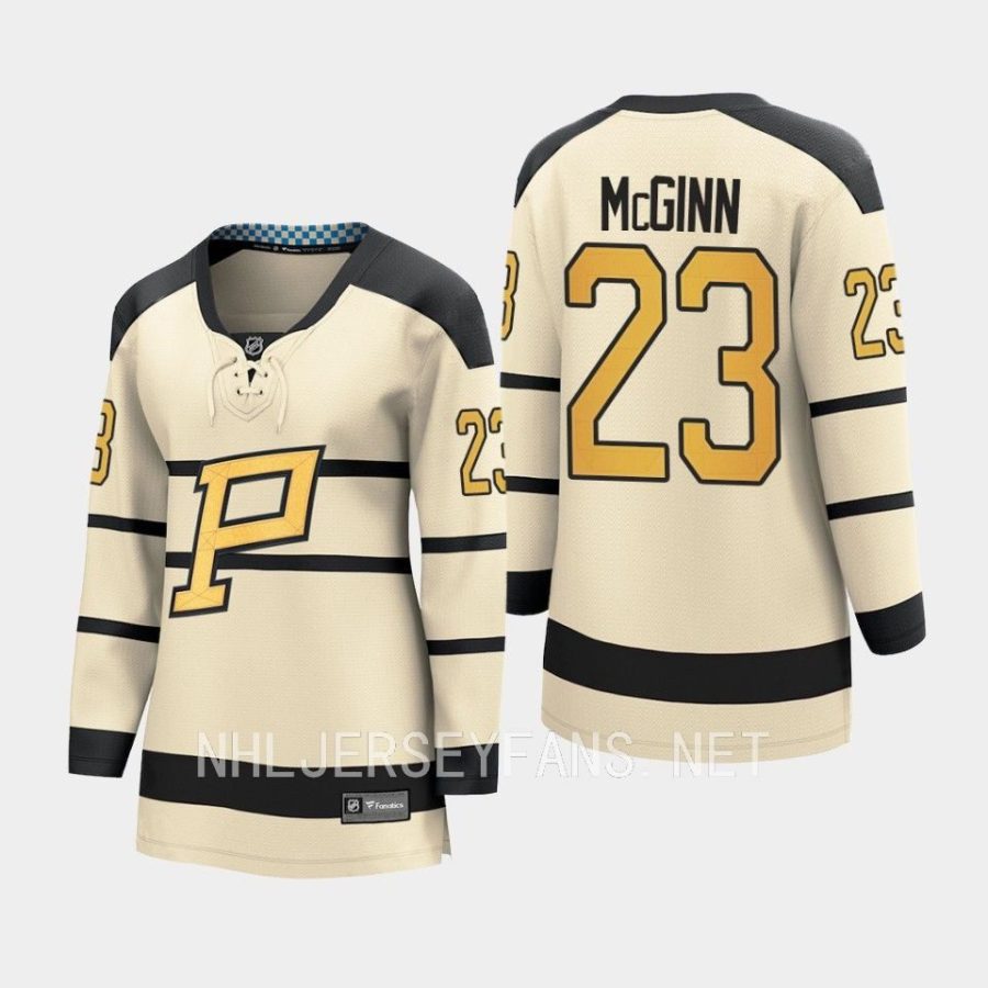 women penguins brock mcginn cream 2023 winter classic player jersey