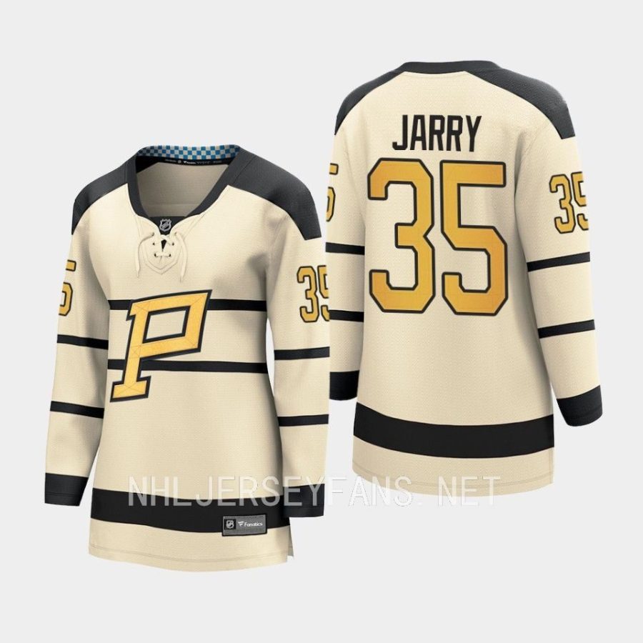 women penguins tristan jarry cream 2023 winter classic player jersey