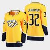 women predators kevin lankinen gold home breakaway player jersey