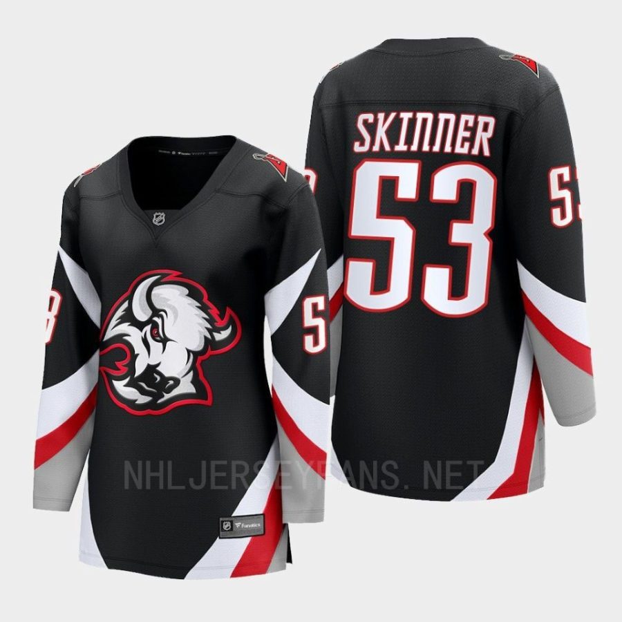 women sabres jeff skinner black 2022 23 goathead third premier breakaway player jersey