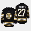 youth bruins hampus lindholm black 2023 24 100th anniversary premier player jersey