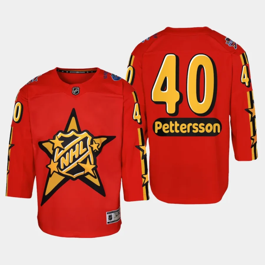 youth canucks elias pettersson red 2024 nhl all star game premier jersey