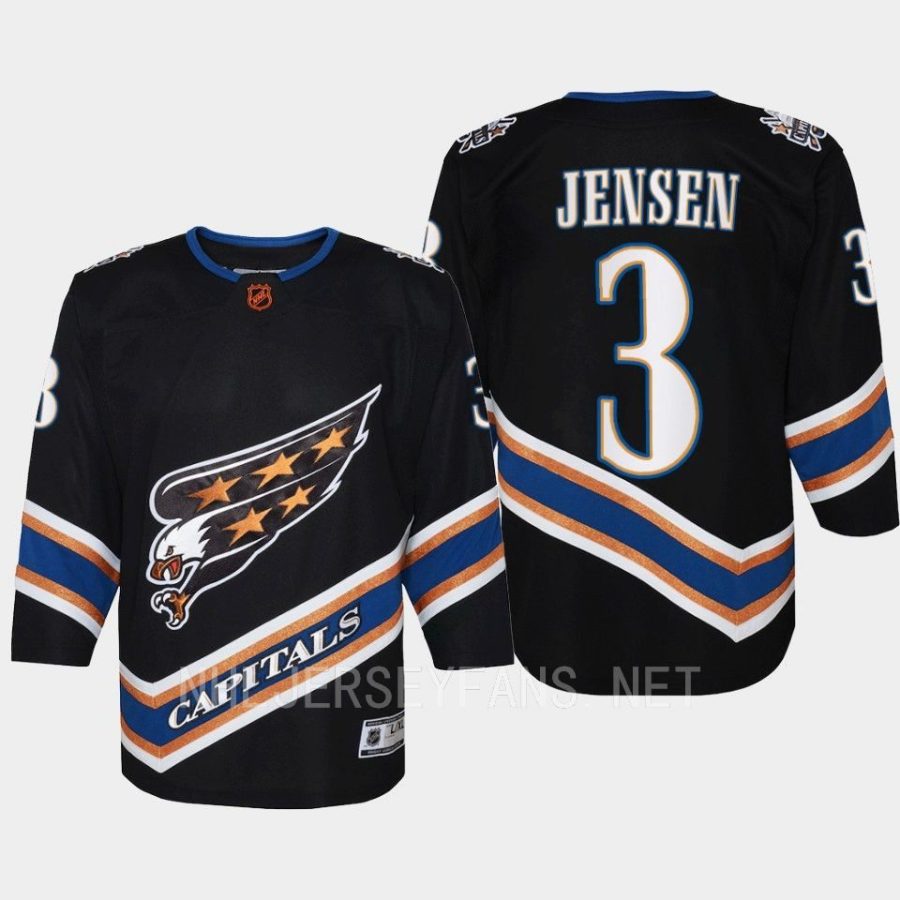 youth capitals nick jensen black 2022 special edition 2.0 premier retro jersey