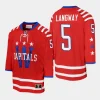 youth capitals rod langway red 2015 blue line mitchell ness jersey