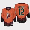 youth coyotes nick ritchie orange 2022 special edition 2.0 replica retro jersey