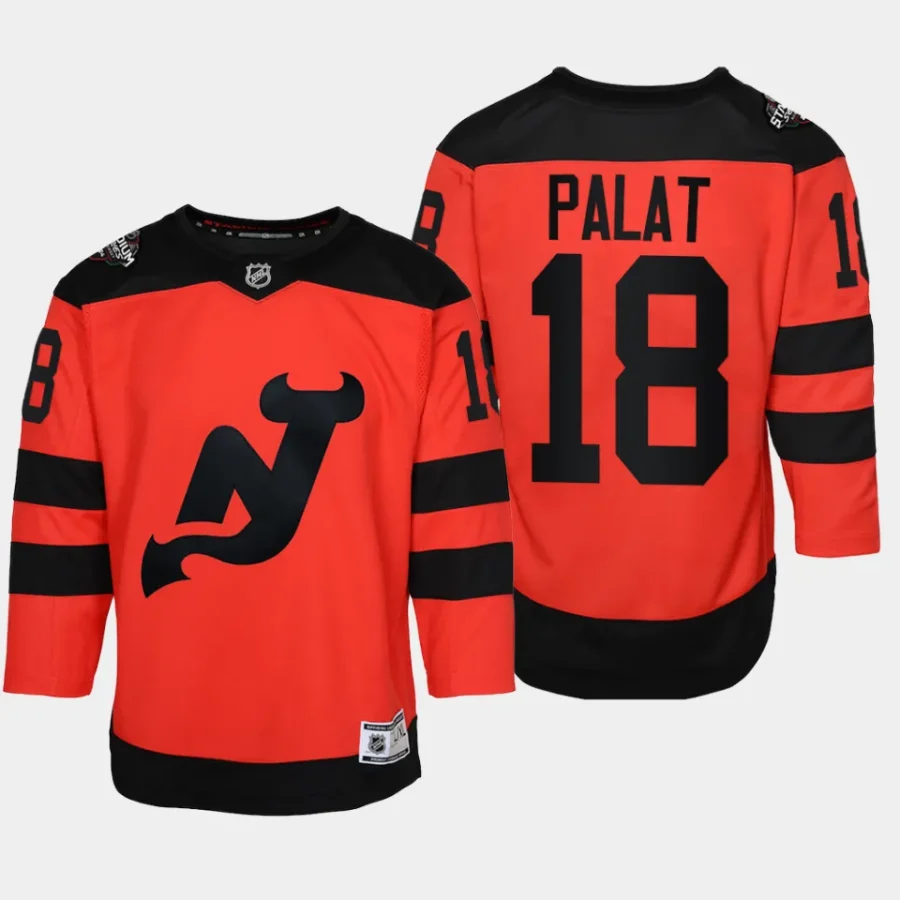 youth devils ondrej palat red 2024 nhl stadium series premier player jersey