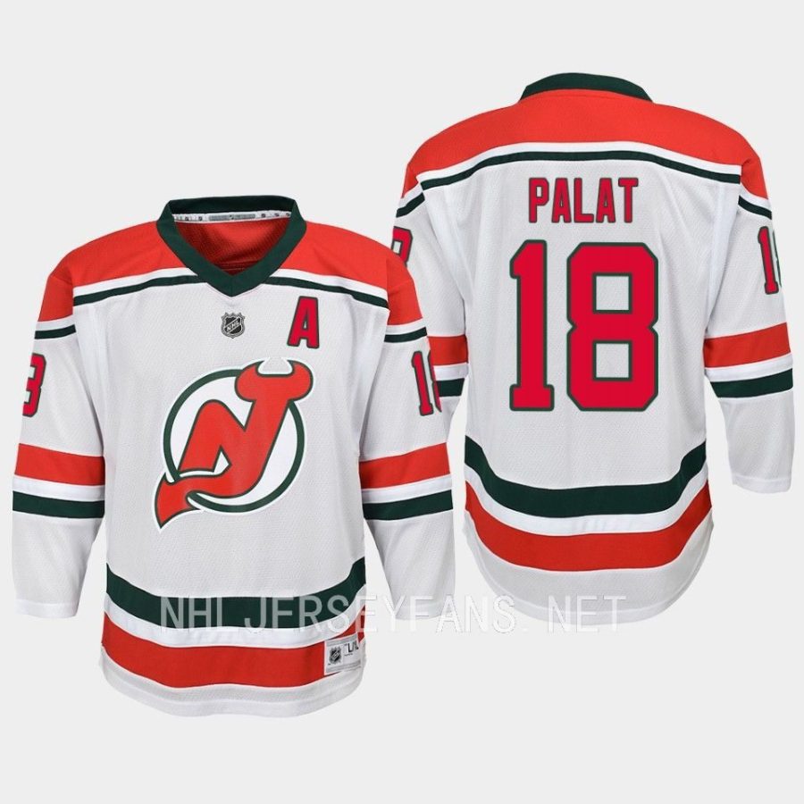 youth devils ondrej palat white 2022 23 heritage replica jersey