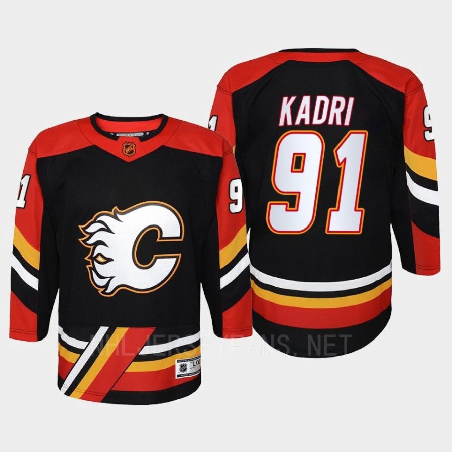 youth flames nazem kadri black 2022 special edition 2.0 replica retro jersey