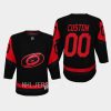 youth hurricanes custom black 2023 nhl stadium series player jersey