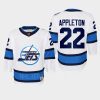 youth jets mason appleton white 2022 special edition 2.0 replica retro jersey