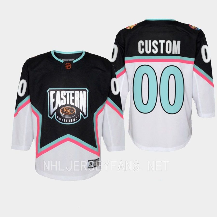 youth nhl custom black 2023 all star game eastern conference premier jersey