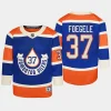 youth oilers warren foegele royal 2023 nhl heritage classic premier player jersey