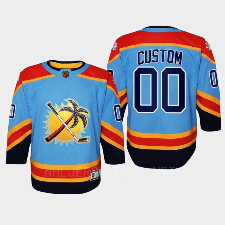 youth panthers custom blue 2022 special edition 2.0 replica retro jersey