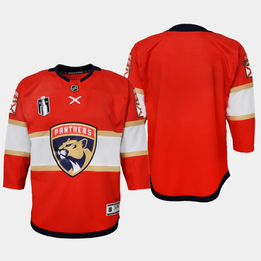 youth panthers red 2023 stanley cup final home premier jersey