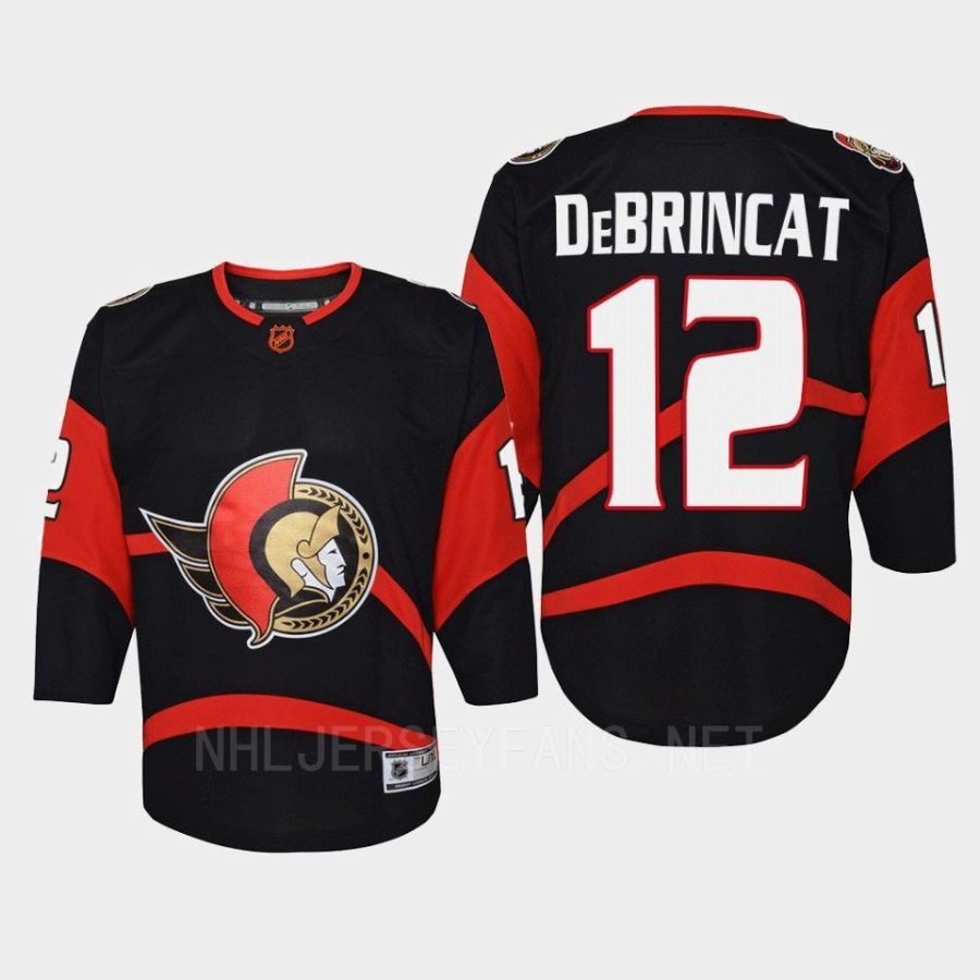 youth senators alex debrincat black 2022 special edition 2.0 replica retro jersey