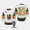 youth vgk alec martinez white 2023 stanley cup champions away jersey