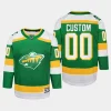 youth wild custom green 2023 24 alternate replica jersey