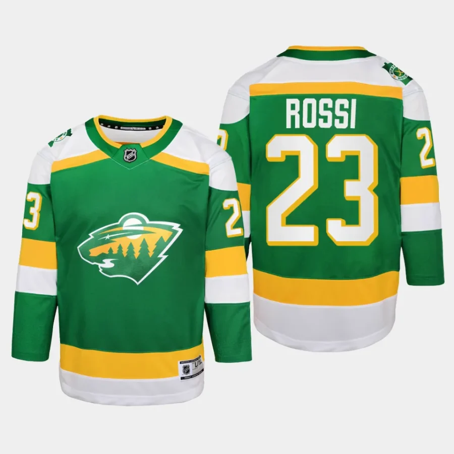 youth wild marco rossi green 2023 24 alternate replica player jersey